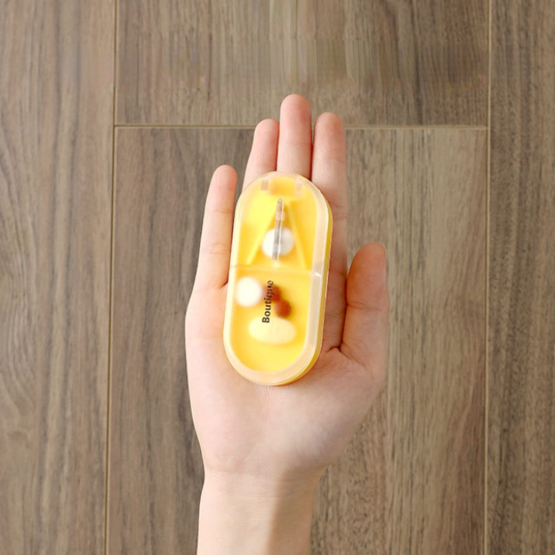 Medicine Dispenser Cutting Pill Box Cutting Tablet Packing Box Carry-On Pack a Week Small Pill Box