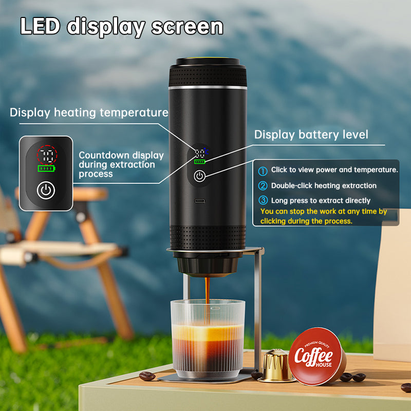 Portable Espresso Machine w/ Digital Display – 3-in-1