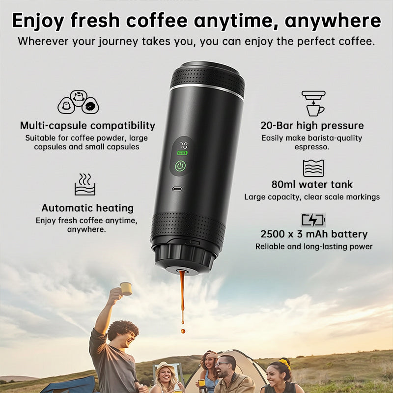 Portable Espresso Machine w/ Digital Display – 3-in-1